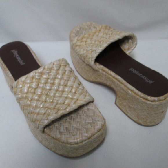 Jeffrey Campbell Shindy Woven platform sandals heels block Women Size Sz 9.5 - Picture 1 of 12